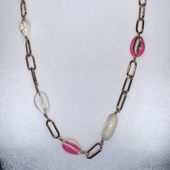 Bp Colorfull Freshwater Puka Shell  Pearl Necklace - Picture 3 of 9